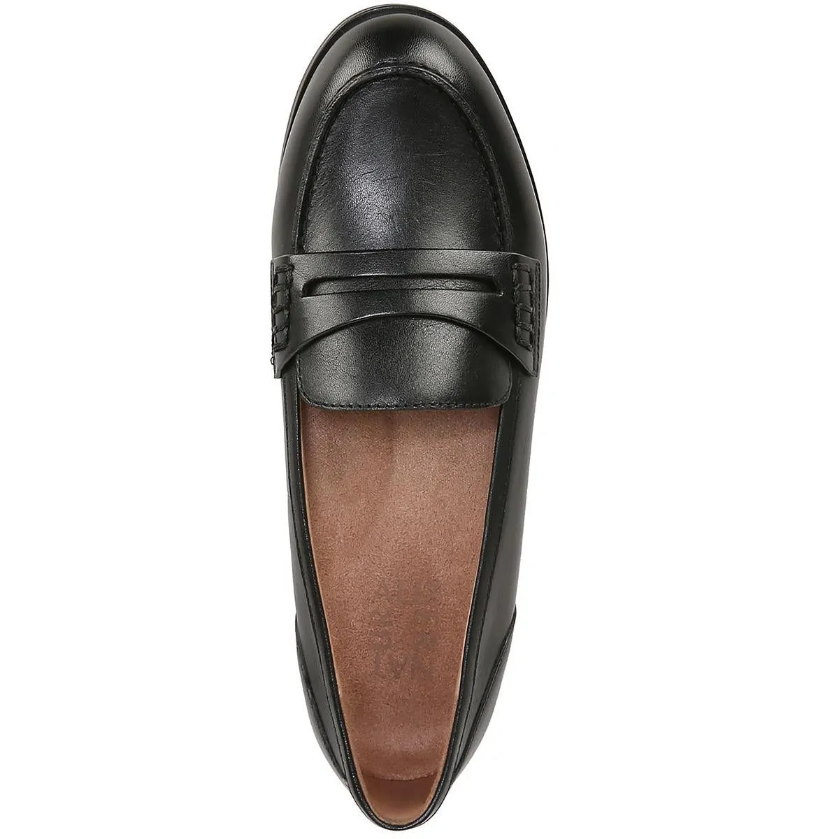 Mia Womens Leather Slip On Loafers
