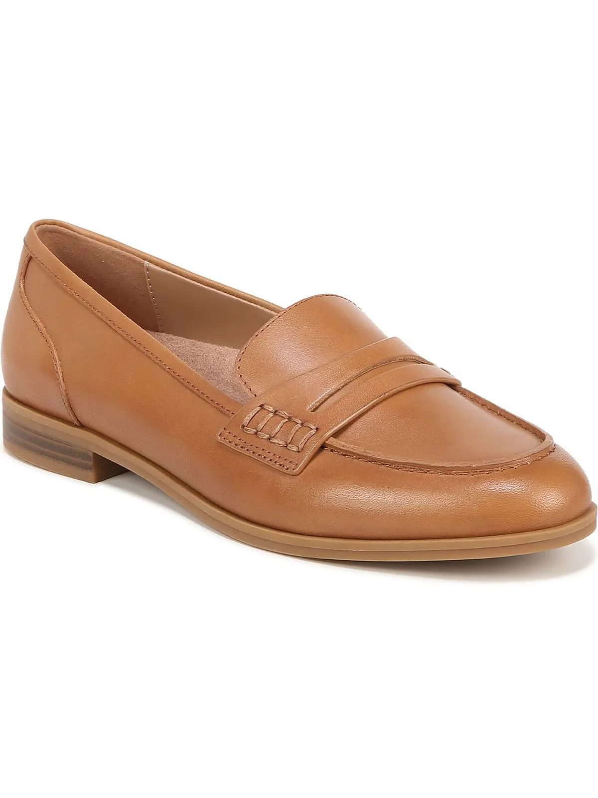 Mia Womens Leather Slip On Loafers