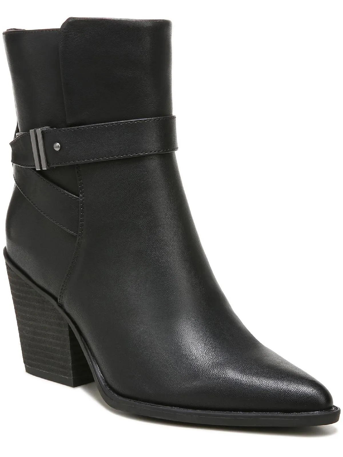 Mocha Womens Zipper Almond Toe Mid-Calf Boots