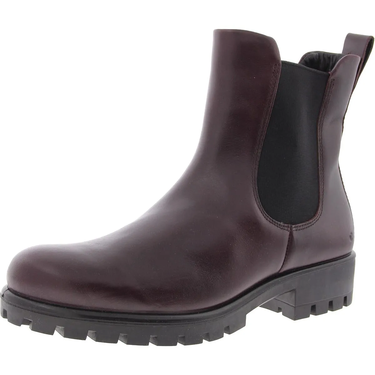 Modtray Womens Leather Lugged Sole Chelsea Boots