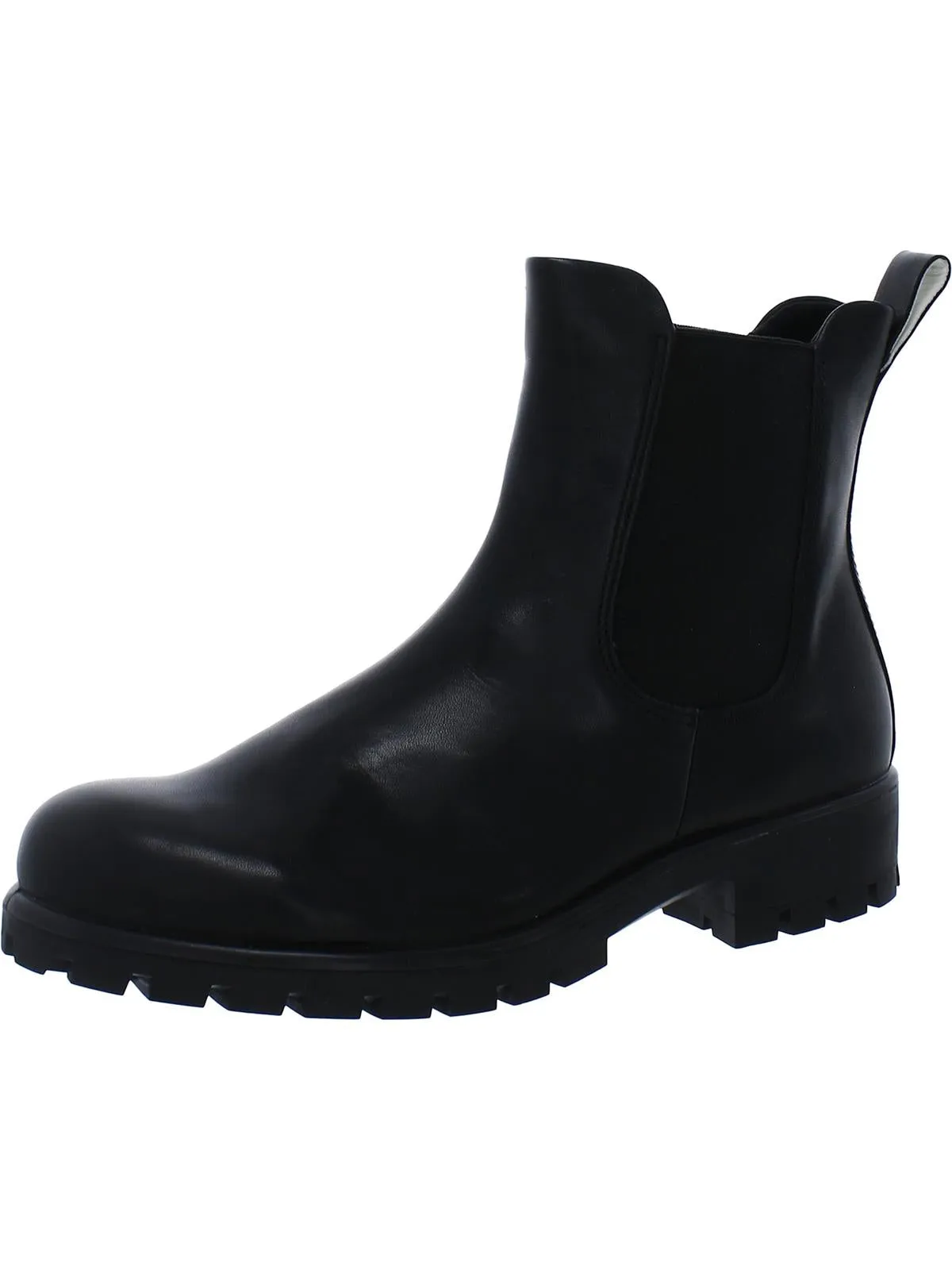 Modtray Womens Leather Lugged Sole Chelsea Boots