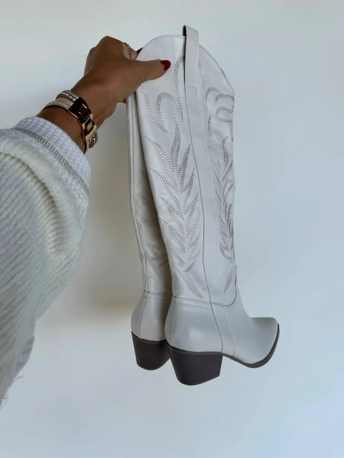 Molly Cowgirl Boots In White