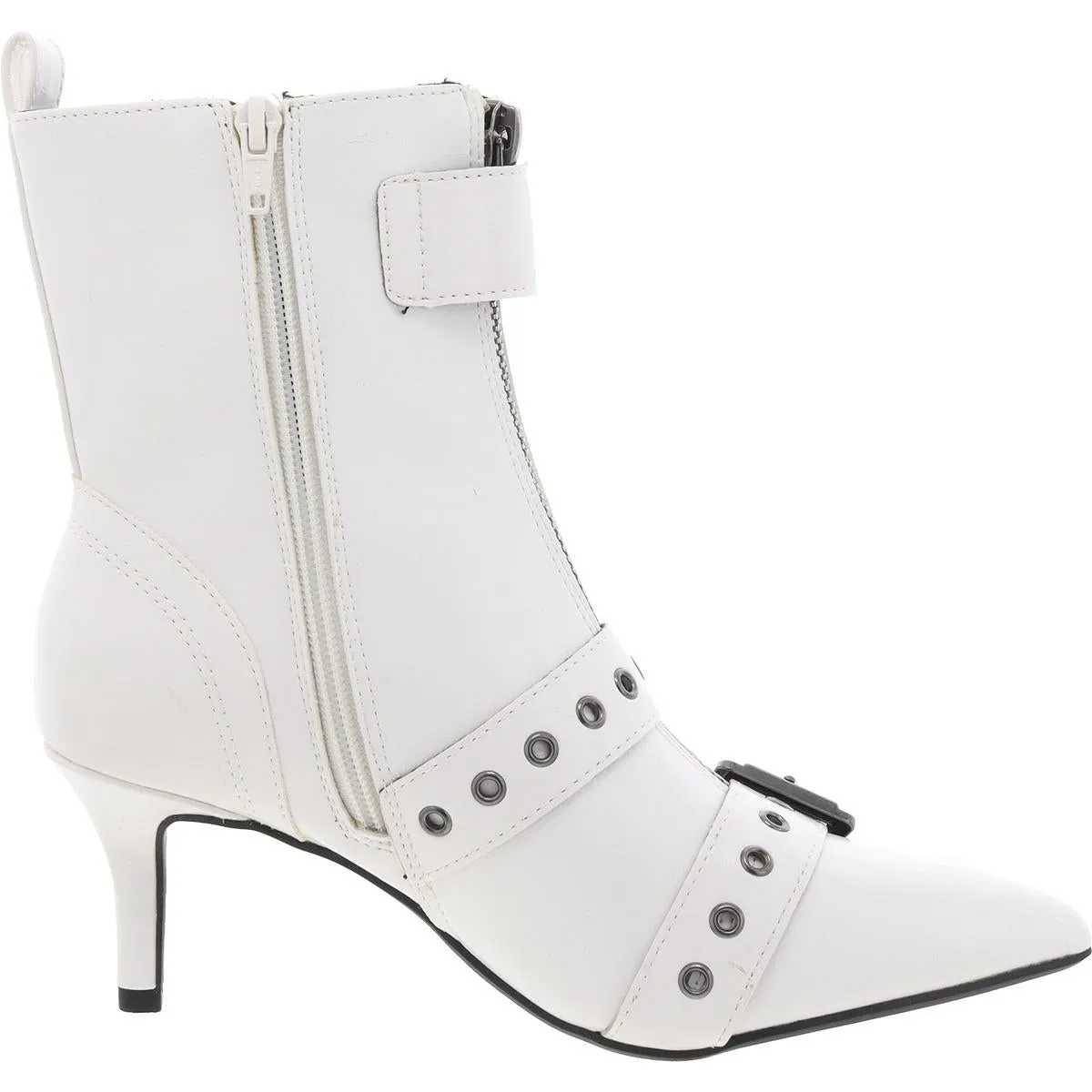 Moonbeam Womens Faux Leather Strappy Booties