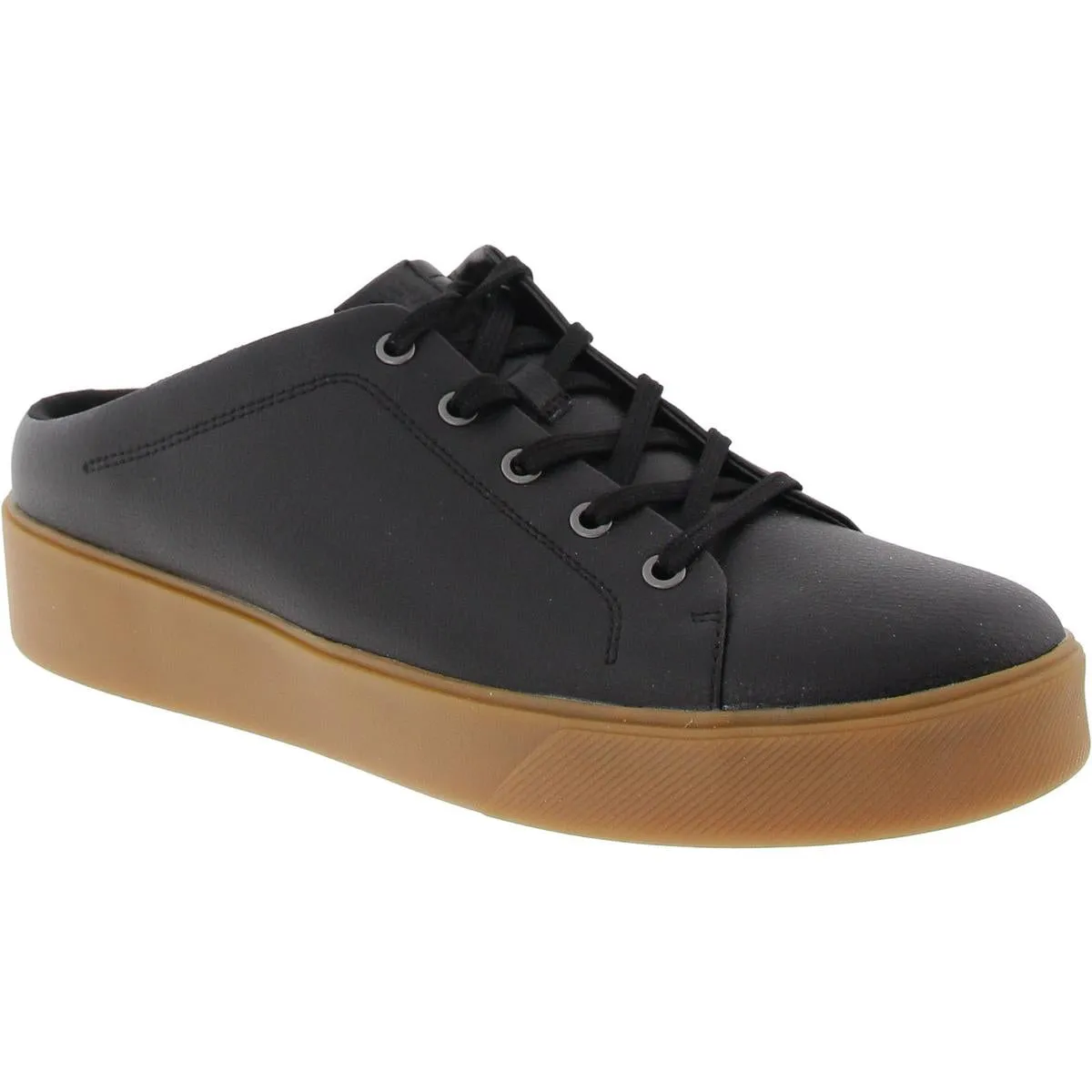 Morrison Mule Womens Leather Lace-Up Slip-On Sneakers