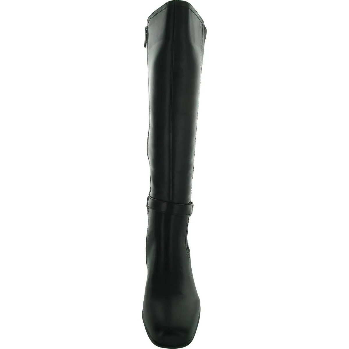 Myah Womens Zipper Faux Leather Knee-High Boots