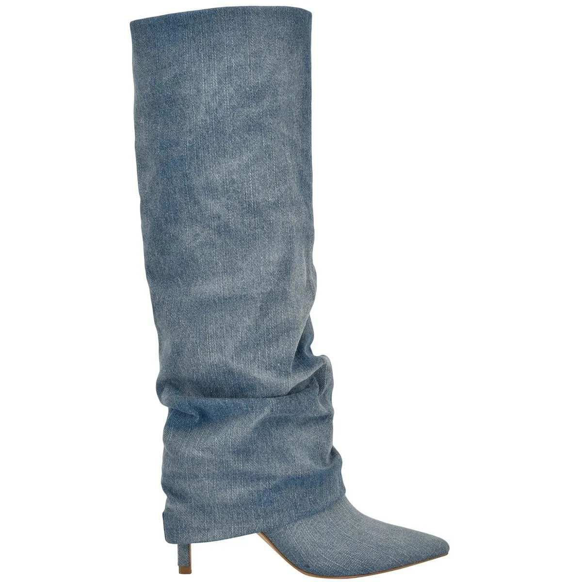 Natha 3 Womens Slouchy Denim Knee-High Boots