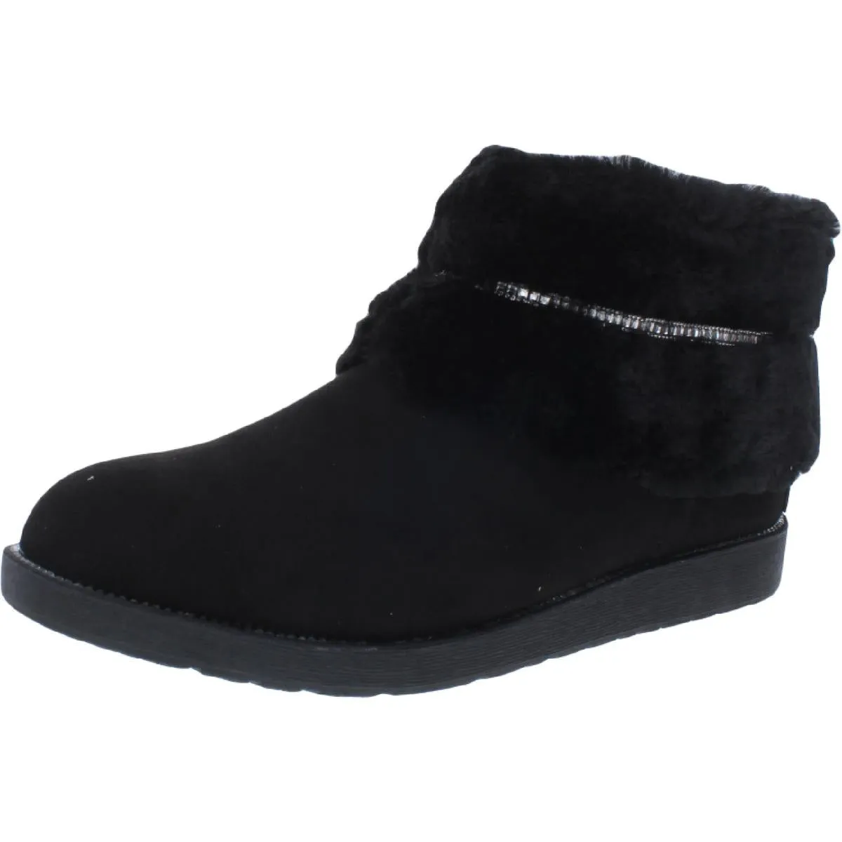 Nayeli Womens Faux Fur Round Toe Ankle Boots