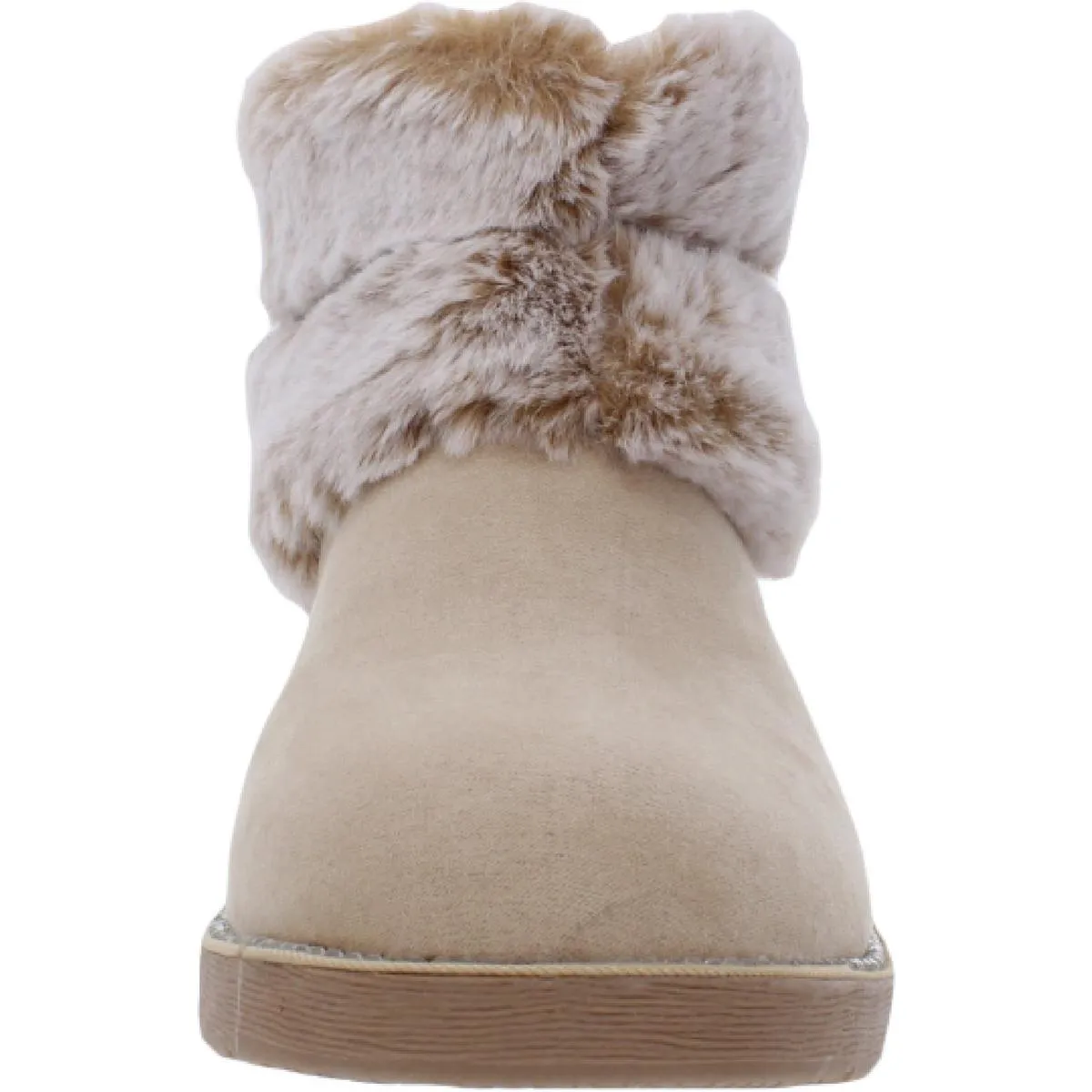 Nayeli Womens Faux Fur Round Toe Ankle Boots