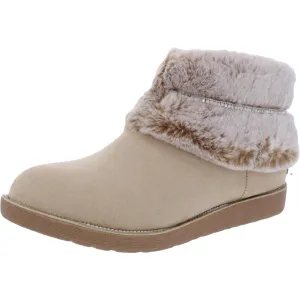 Nayeli Womens Faux Fur Round Toe Ankle Boots