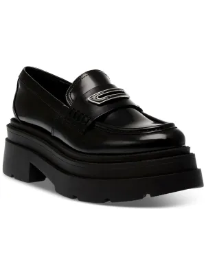 Nelley Womens Faux Leather Slip-On Loafers