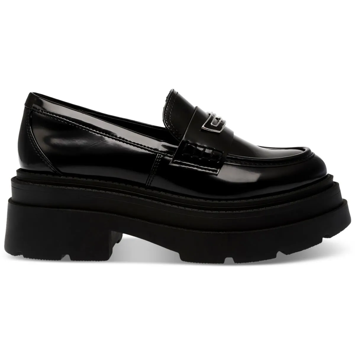 Nelley Womens Faux Leather Slip-On Loafers