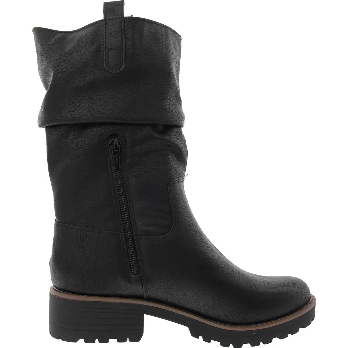 Nelliee Womens Solid Manmade Knee-High Boots
