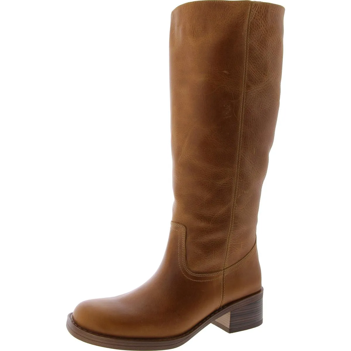 Nena Womens Leather Round Toe Knee-High Boots