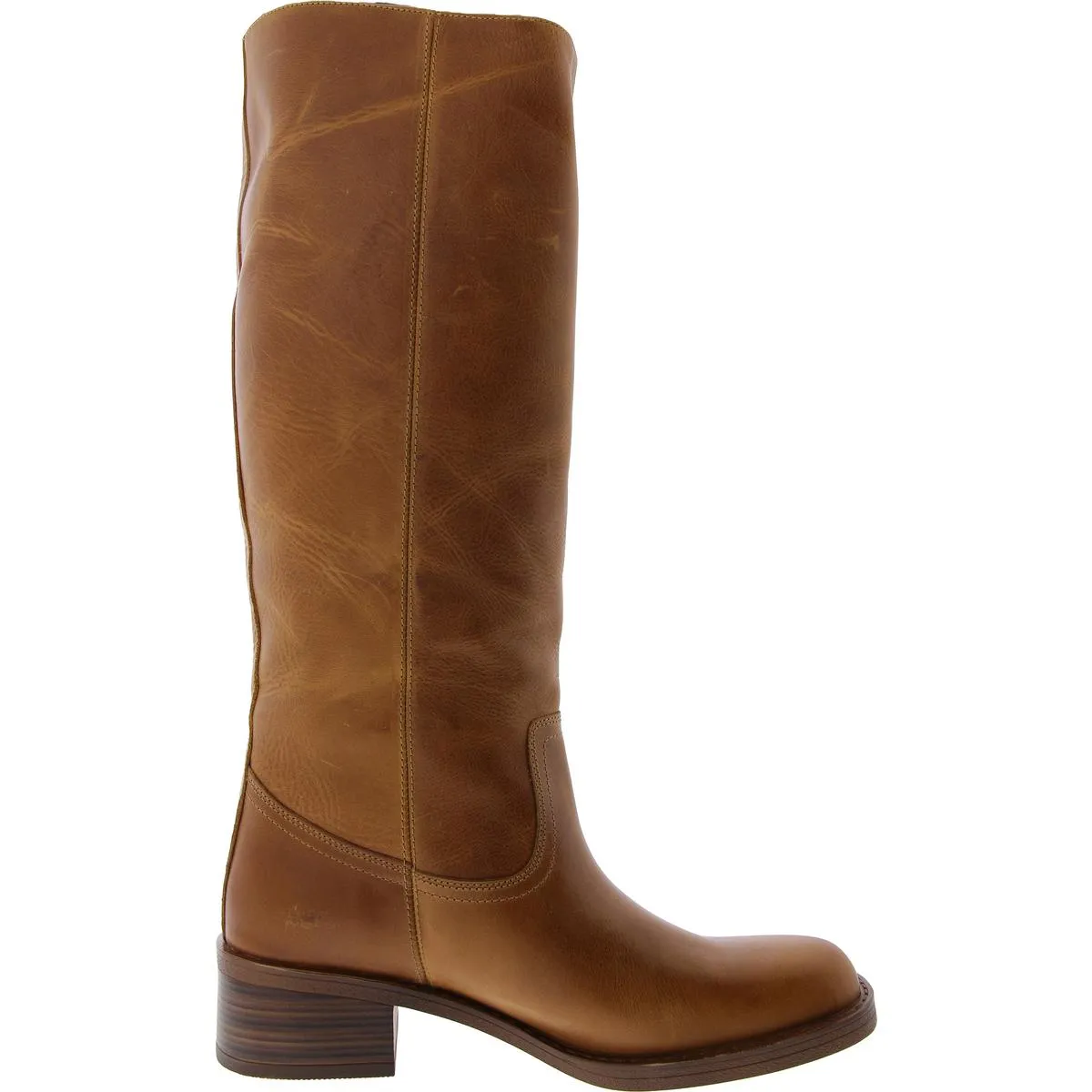 Nena Womens Leather Round Toe Knee-High Boots