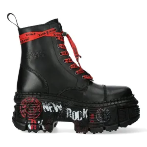 New Rock Punk Platform Leather Boots-WALL126CCT-C1