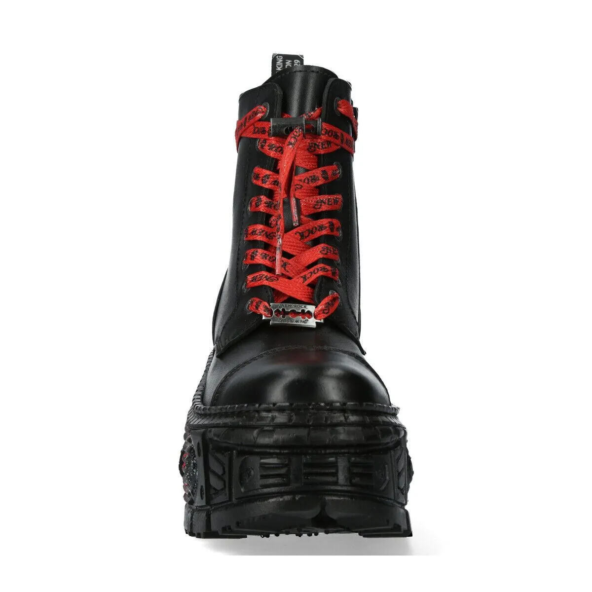 New Rock Punk Platform Leather Boots-WALL126CCT-C1