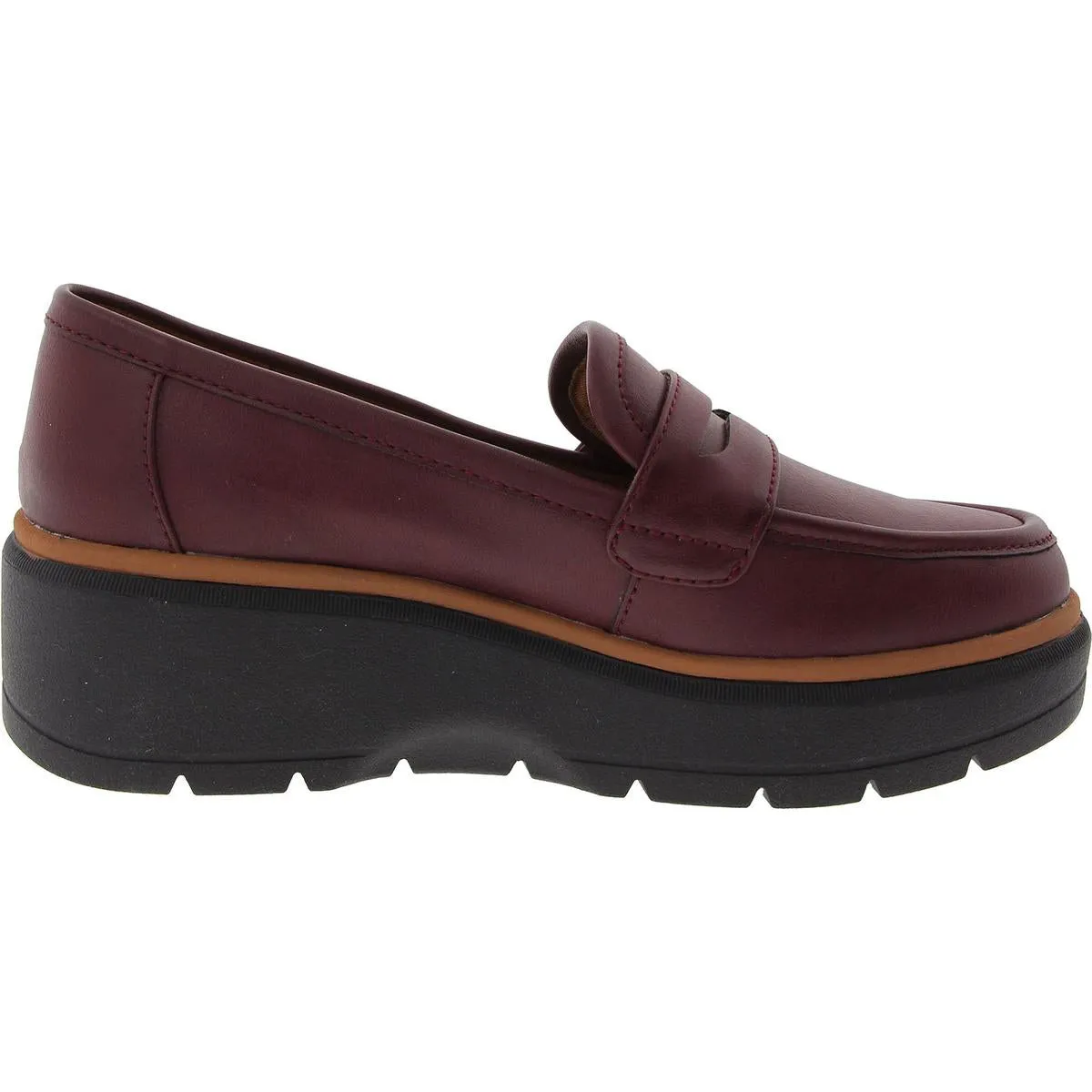 Nice Day Max Womens Faux Suede Slip On Loafers