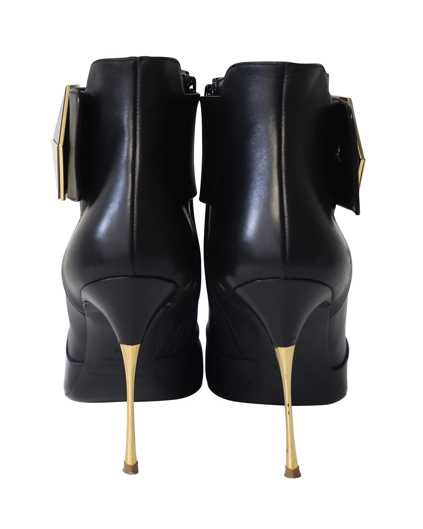 Nicholas Kirkwood Hexagon Ankle Boots in Black Leather