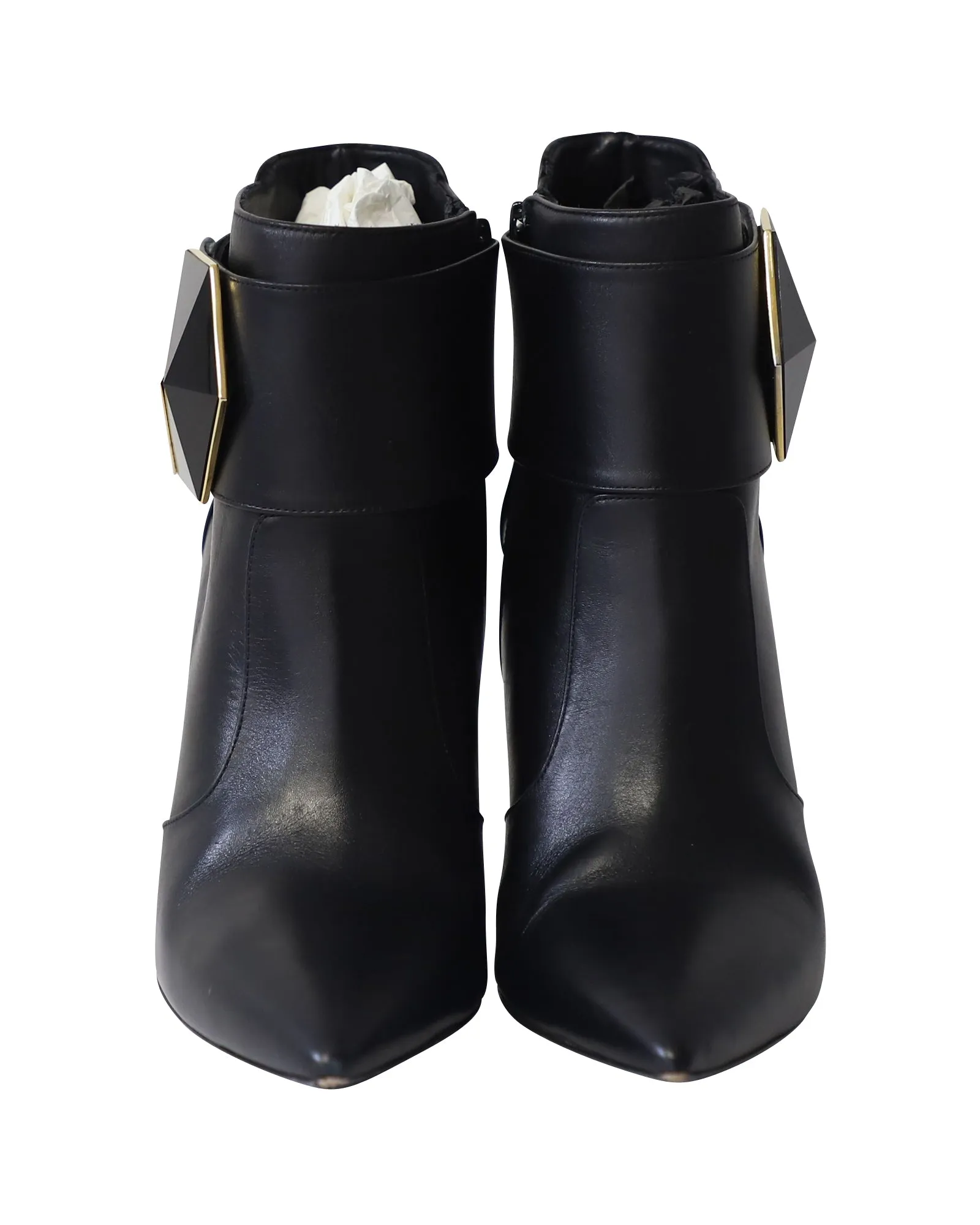 Nicholas Kirkwood Hexagon Ankle Boots in Black Leather