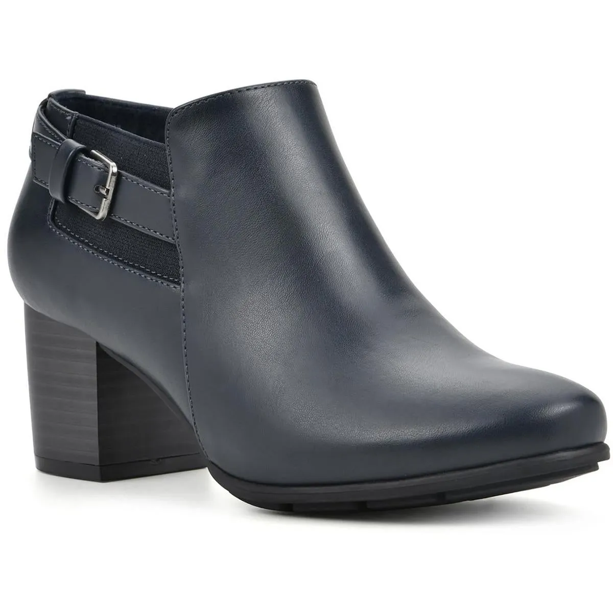 Noah Womens Faux Leather Ankle Booties