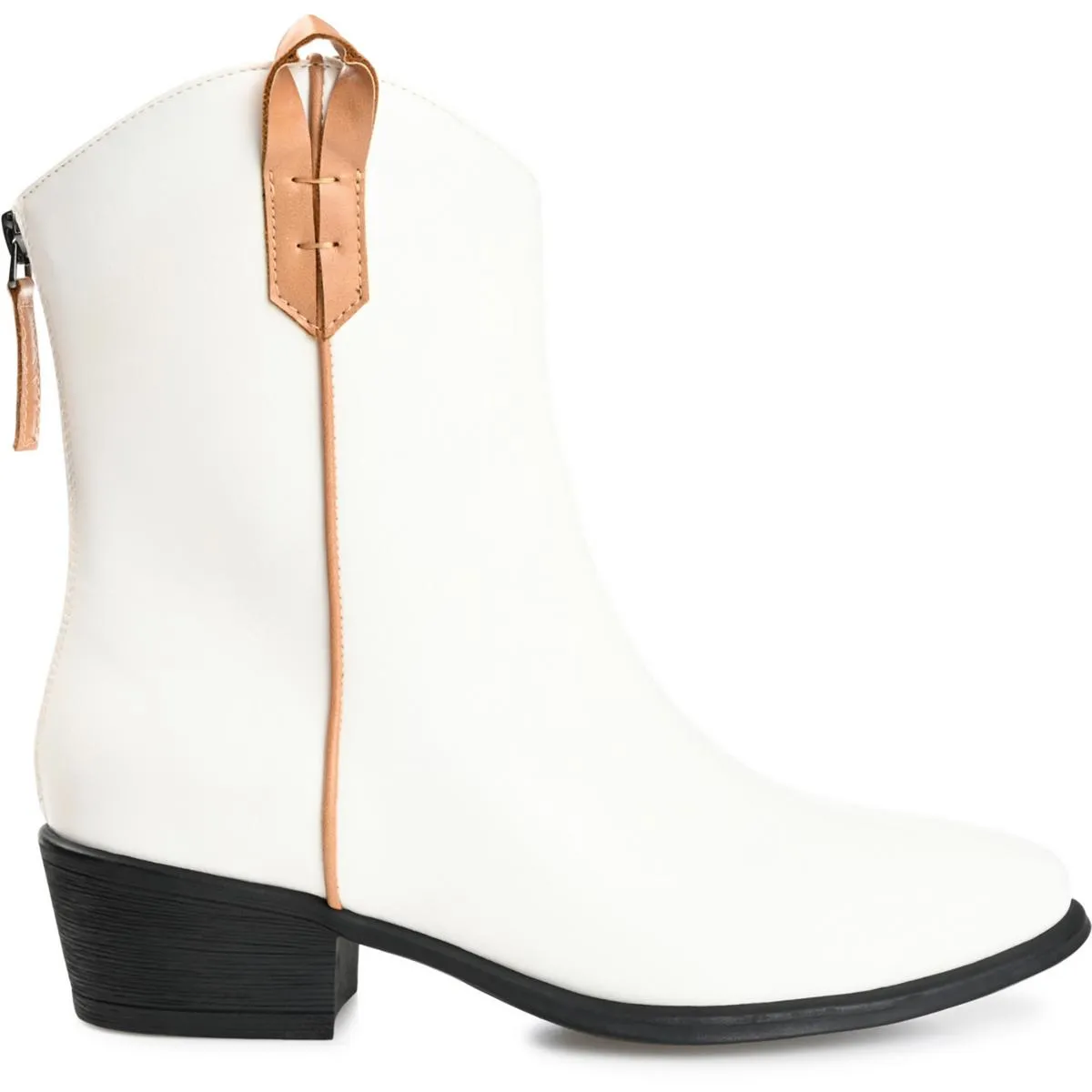 Novva Womens Zipper Faux Leather Mid-Calf Boots