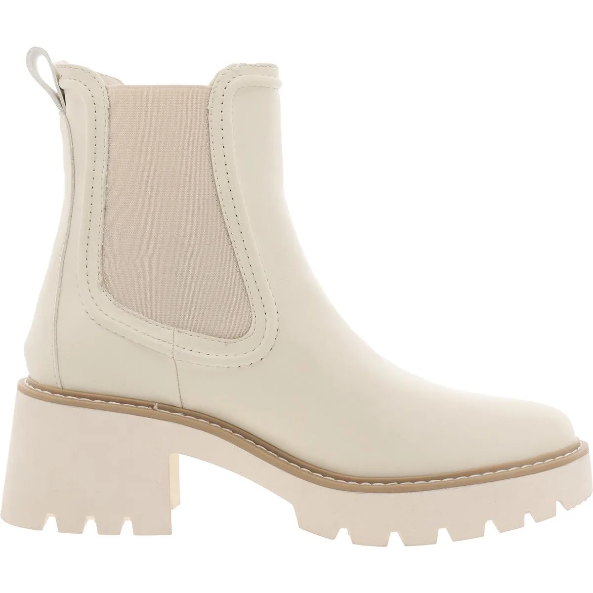 Noylynn Womens Solid Leather Motorcycle Boots