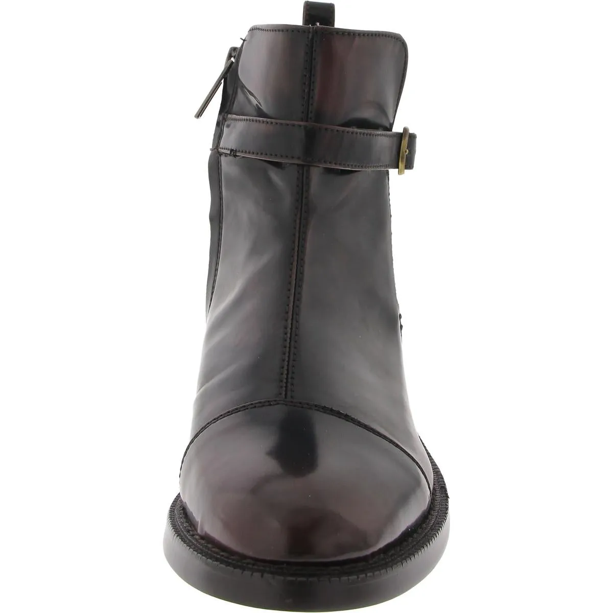 Nylonn 2 Womens Faux Leather Zipper Booties
