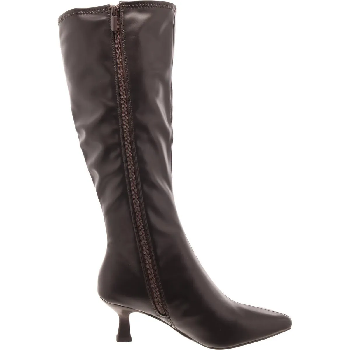 Nyree Womens Faux Leather Memory Foam Knee-High Boots