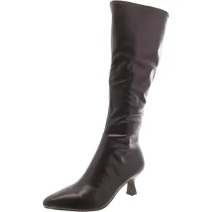 Nyree Womens Faux Leather Memory Foam Knee-High Boots