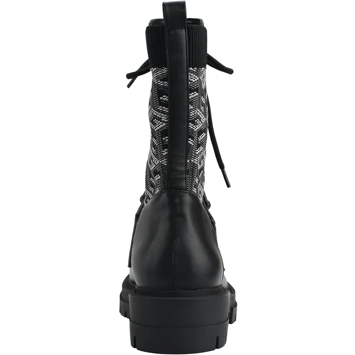 Odalis  Womens Faux Leather Mid-Calf Combat & Lace-up Boots