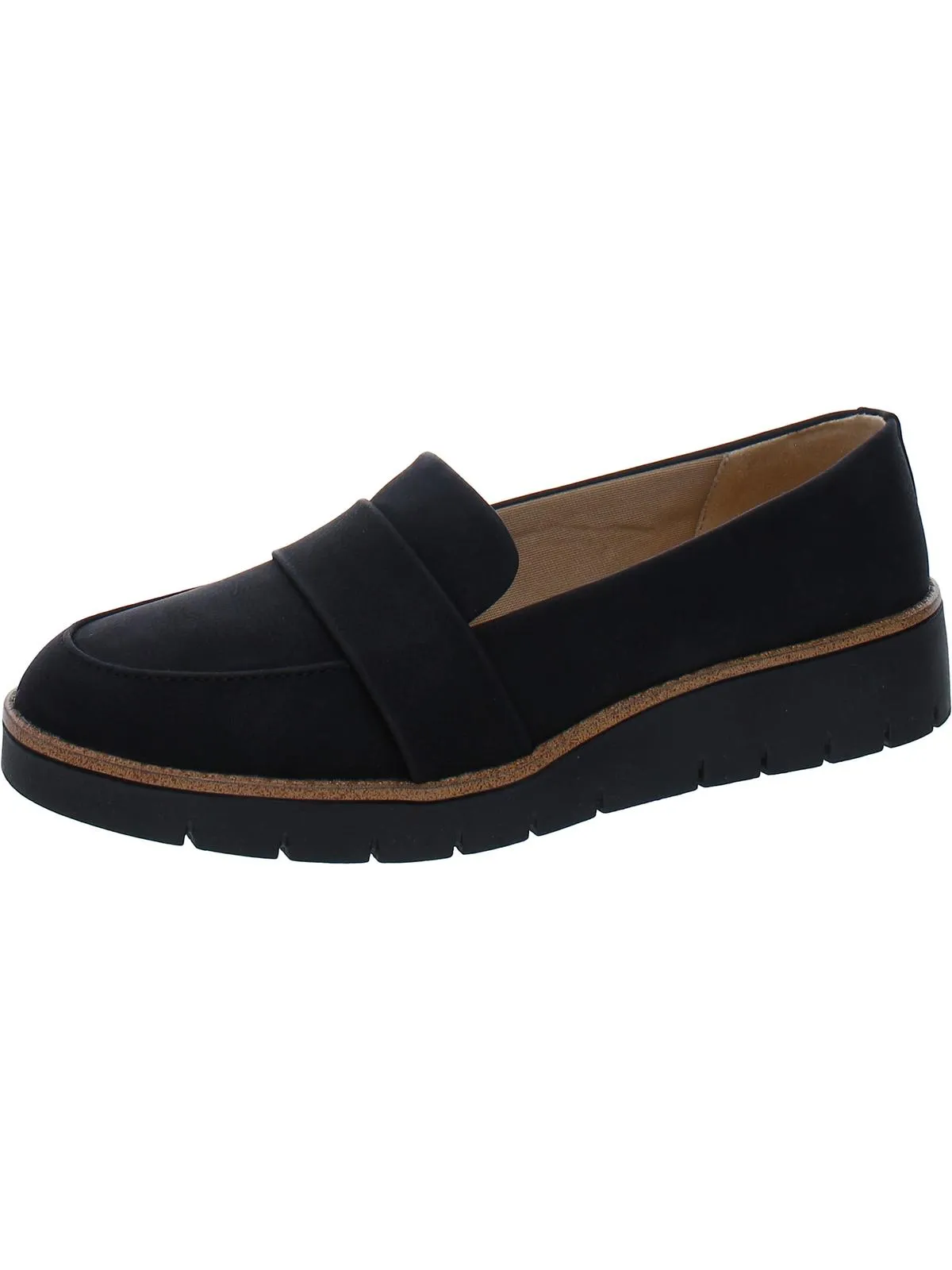 Ollie Womens Faux Leather Slip On Loafers