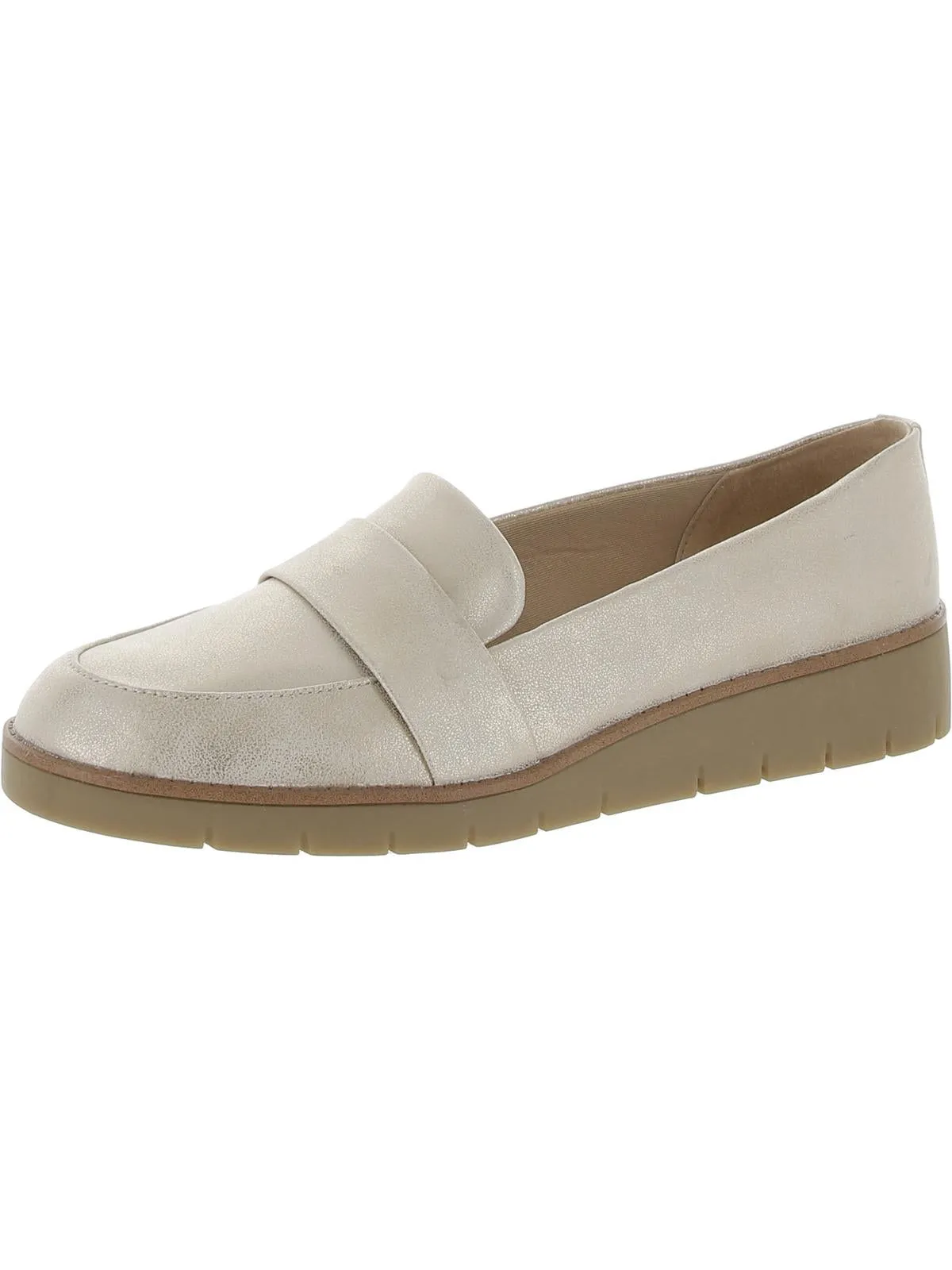 Ollie Womens Faux Leather Slip On Loafers