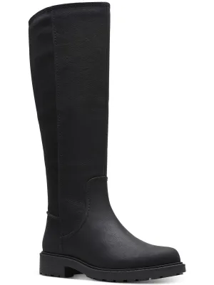 Opal Glow Womens Faux Leather Knee-High Boots