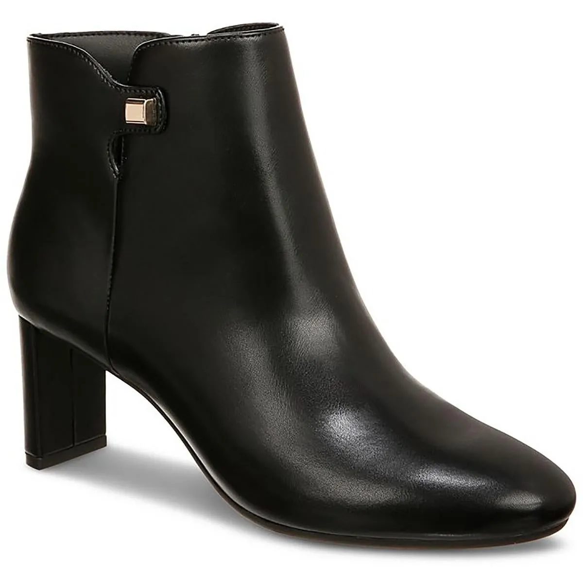 PAAM Womens Faux Leather Almond Toe Ankle Boots