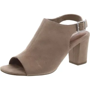 Pascaal Womens Faux Suede Peep Toe Shooties
