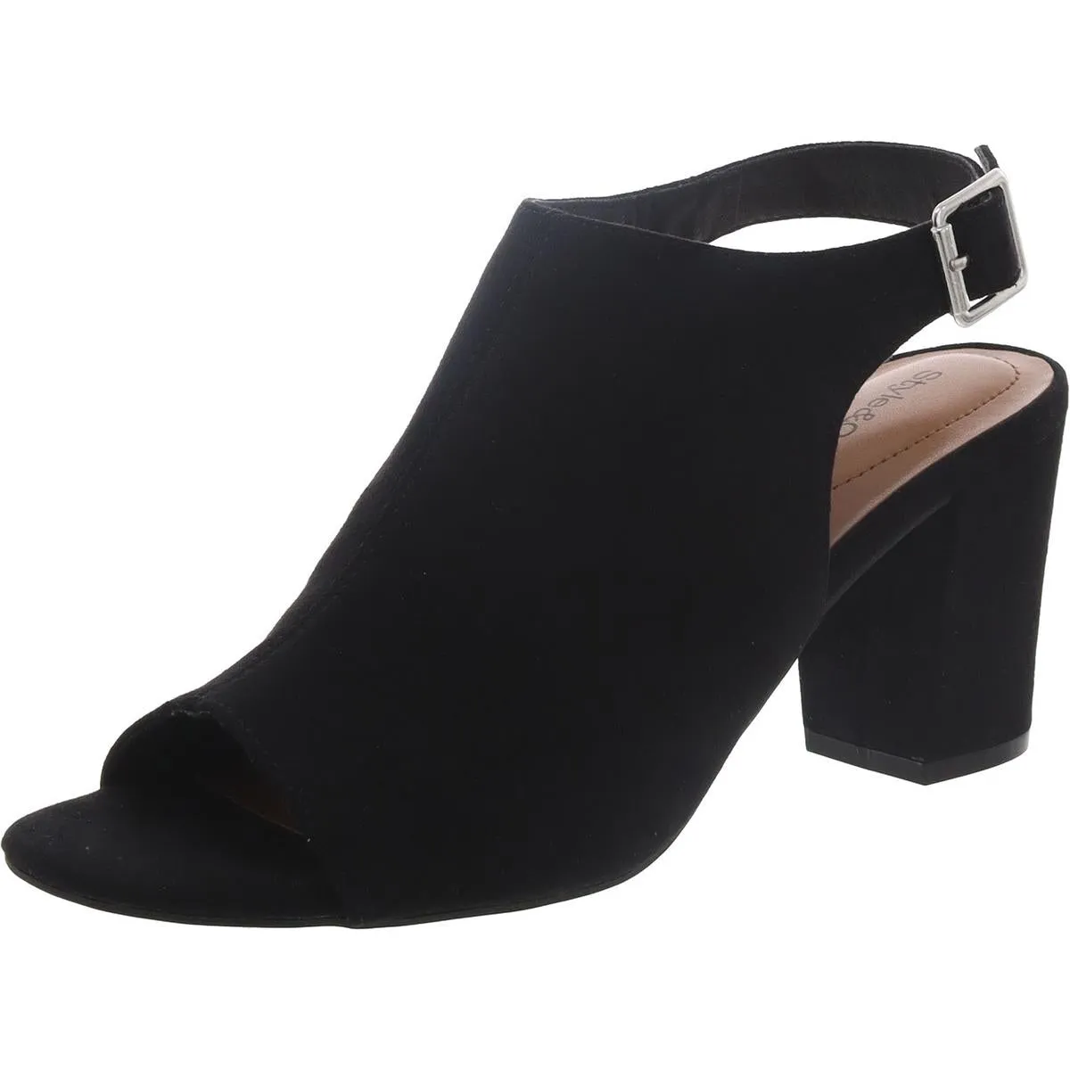Pascaal Womens Faux Suede Peep Toe Shooties