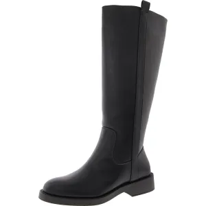 PENNIE Womens Zipper Manmade Knee-High Boots