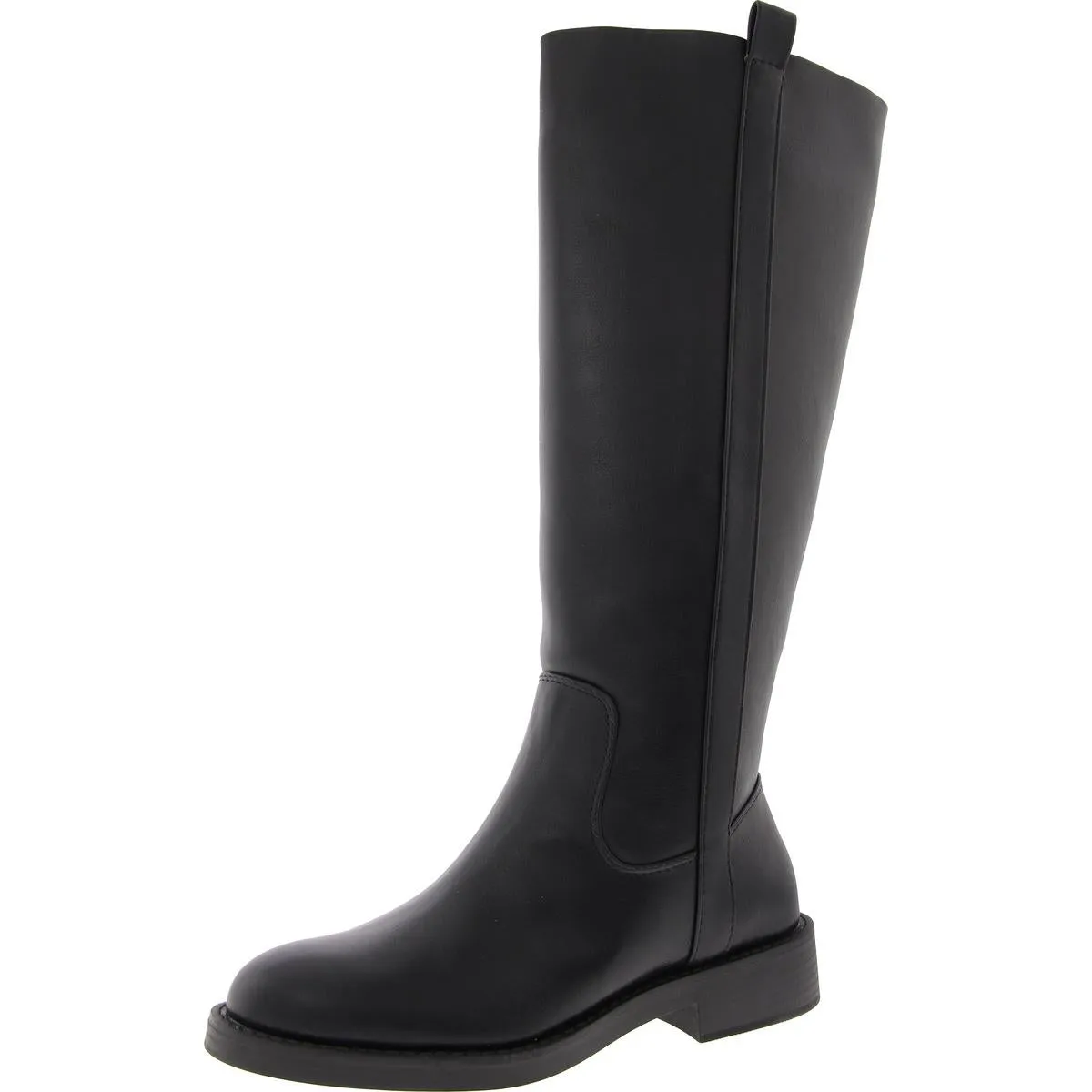 PENNIE Womens Zipper Manmade Knee-High Boots