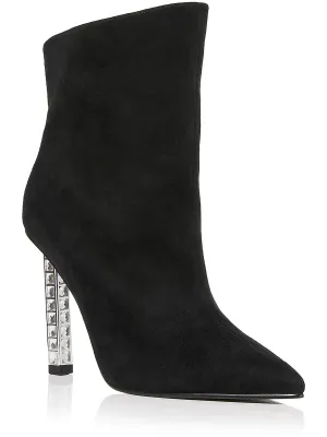 PERIN  Womens Suede Pointed toe Booties