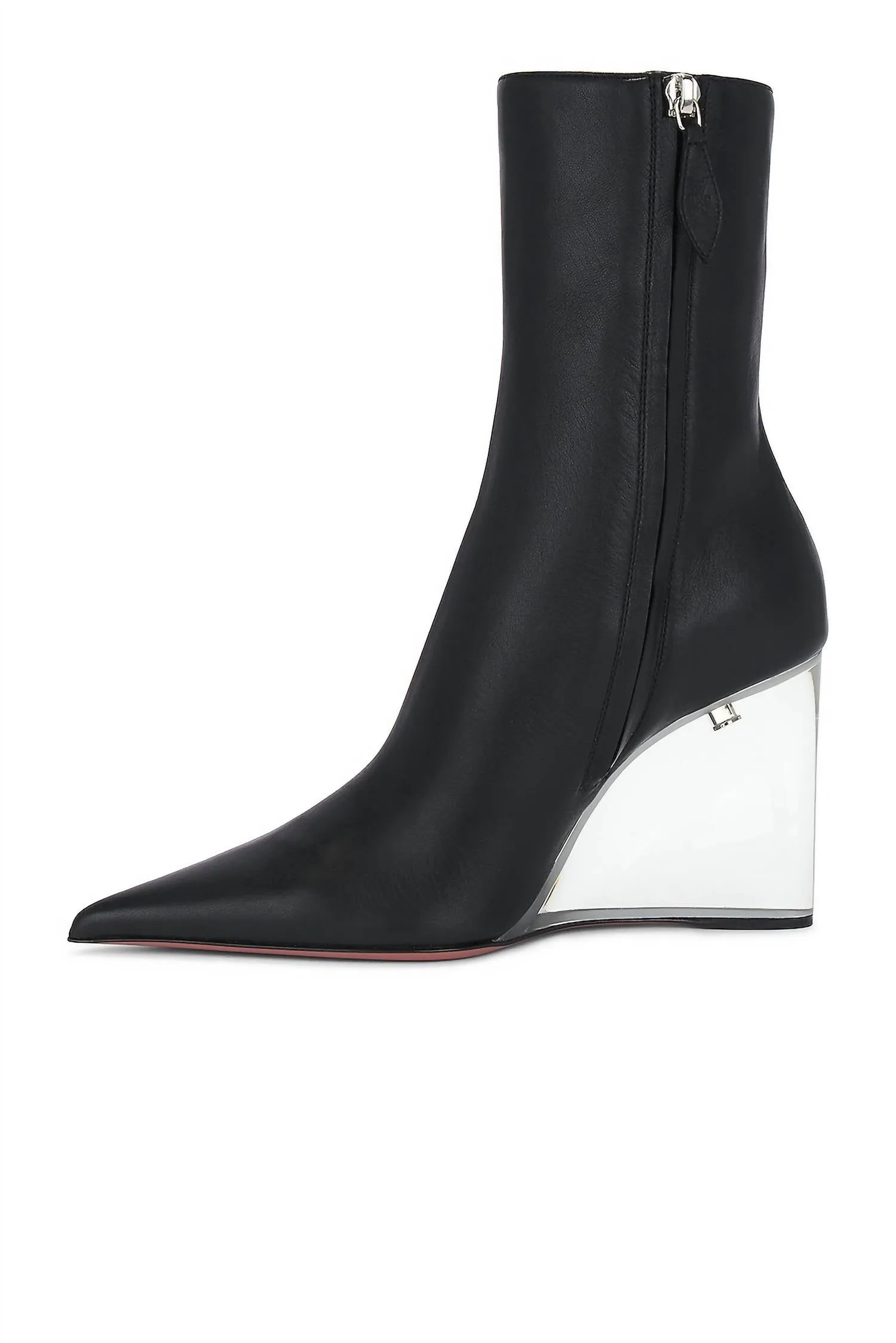 Pernille Half Glass Bootie In Nappa Black