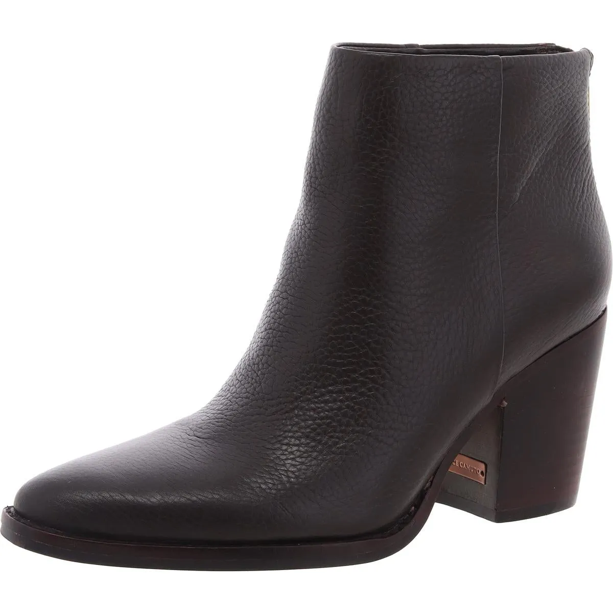 Polleah Womens Zipper Leather Booties