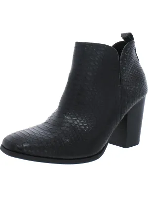 Pollyy Womens Faux Leather Ankle Booties