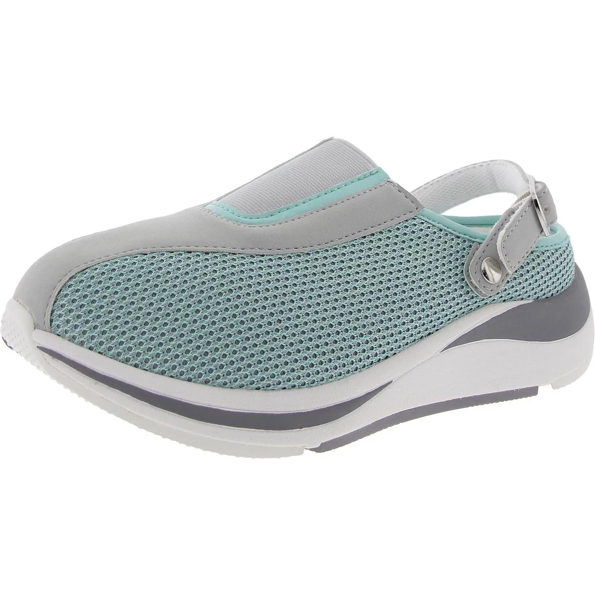 Pursuit Womens Buckle Mesh Slip-On Sneakers