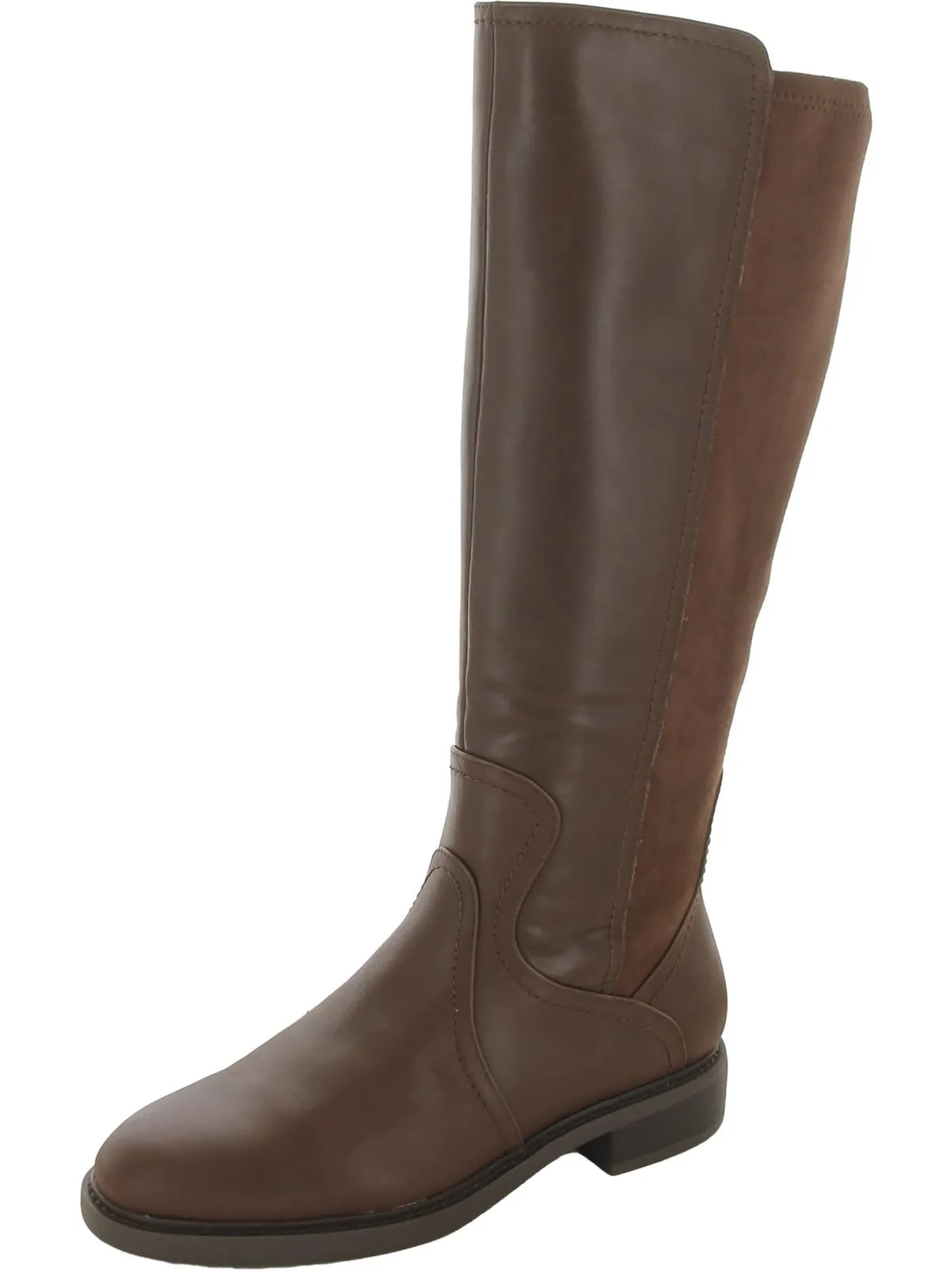 Quenbe Womens Leather Tall Knee-High Boots