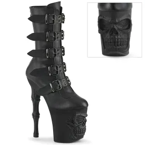 RAPTURE-1052BK Black Faux Leather/Black Matte