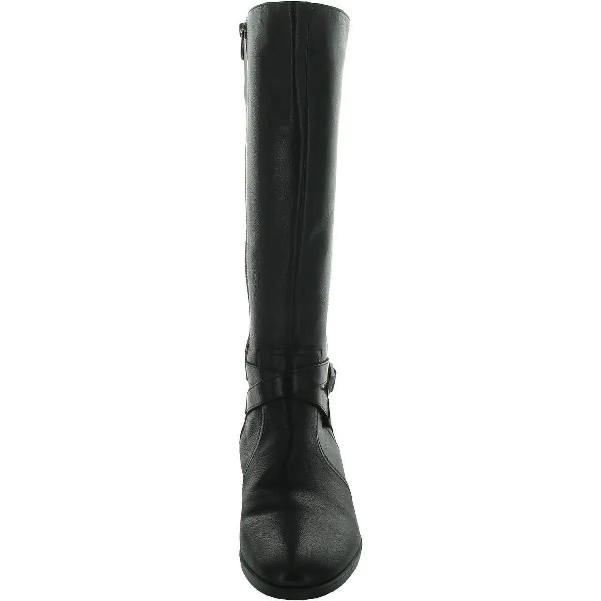 Rena Womens Slip On Zip Up Knee-High Boots