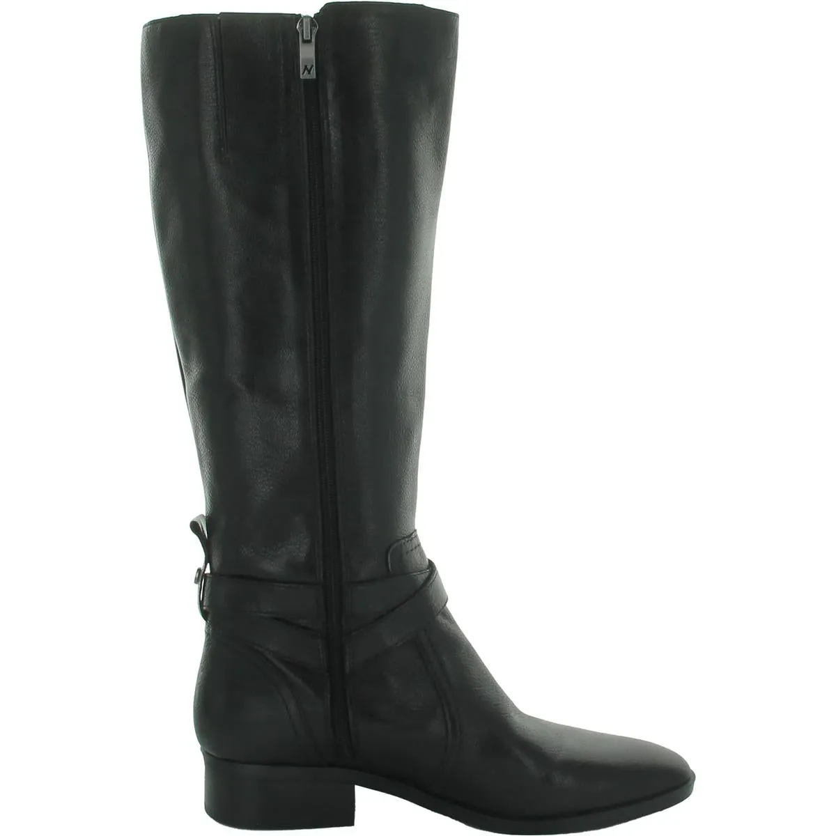 Rena Womens Slip On Zip Up Knee-High Boots