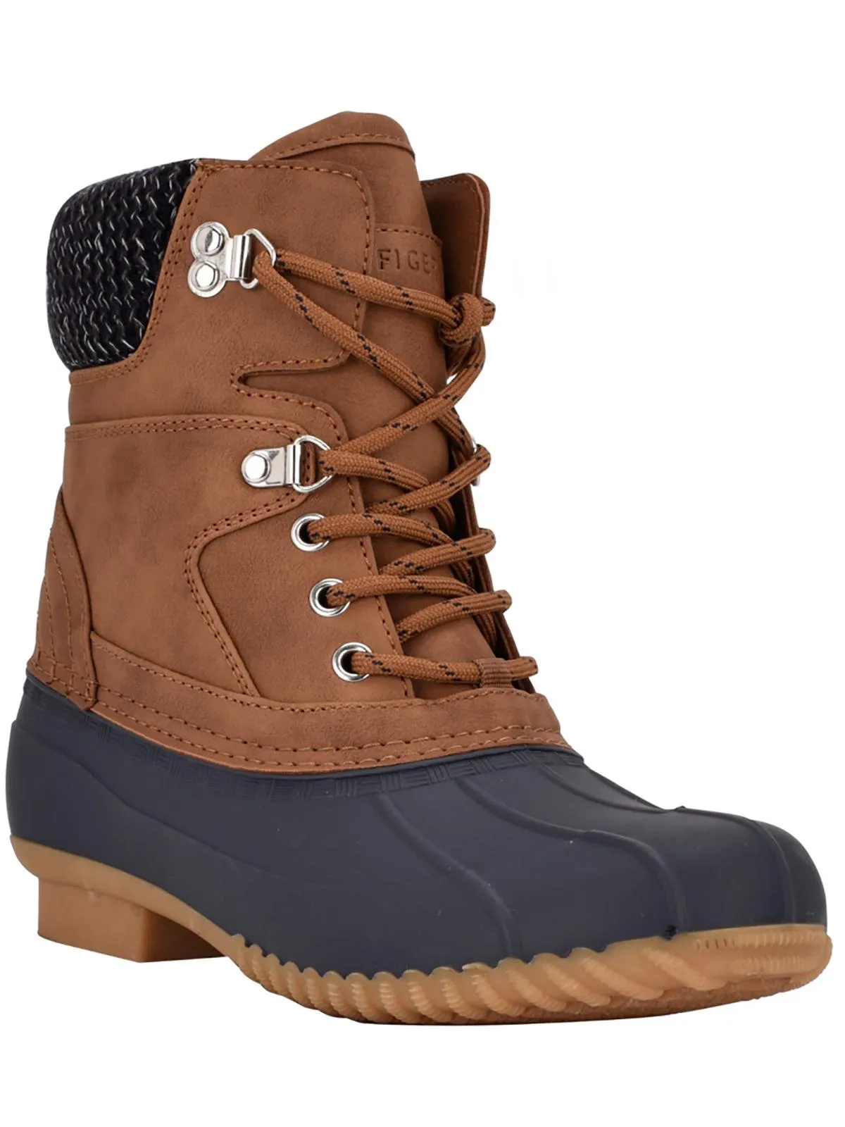 Rinah Womens Ankle Lace Up Rain Boots