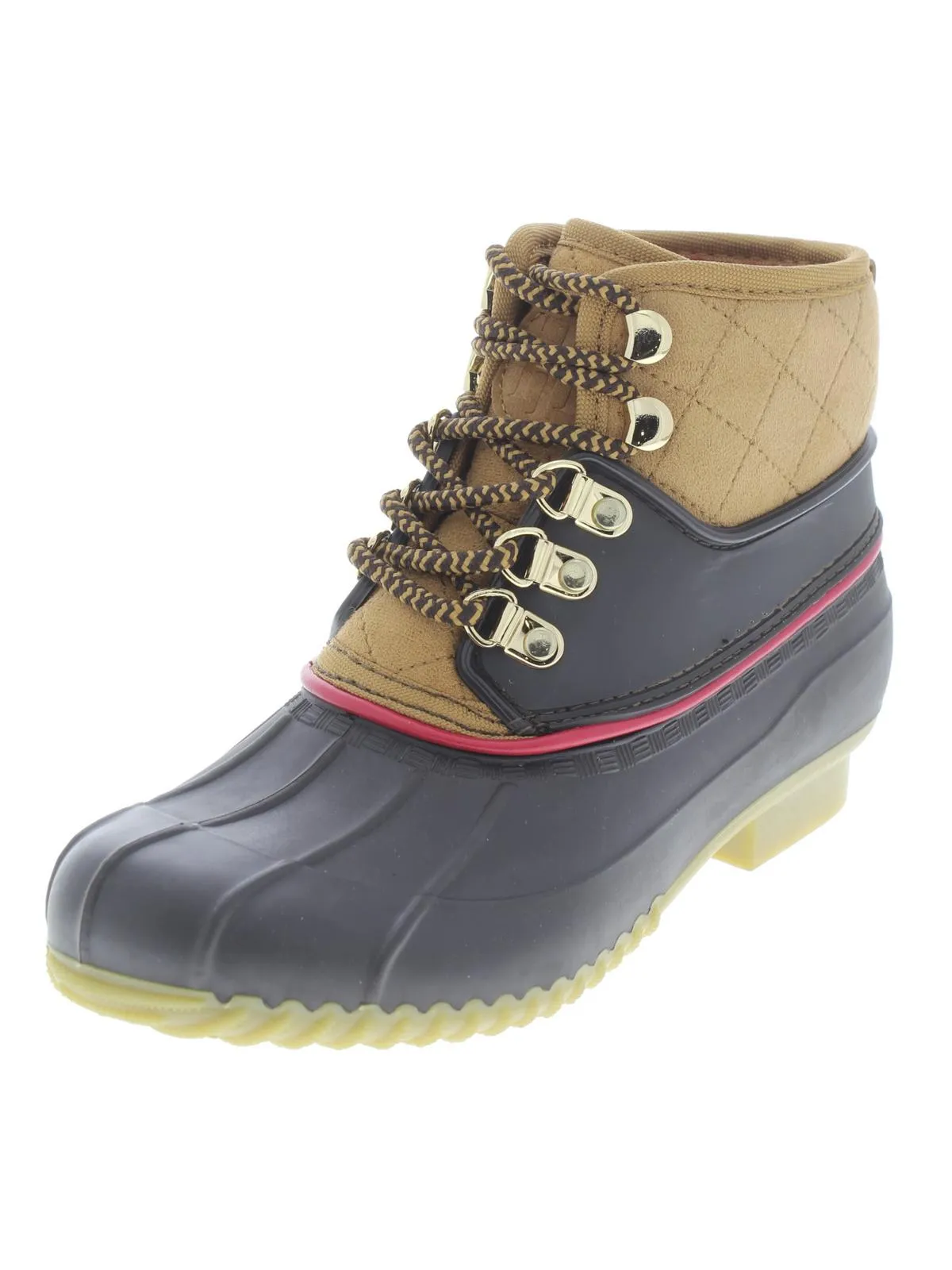 Rinah Womens Ankle Lace Up Rain Boots