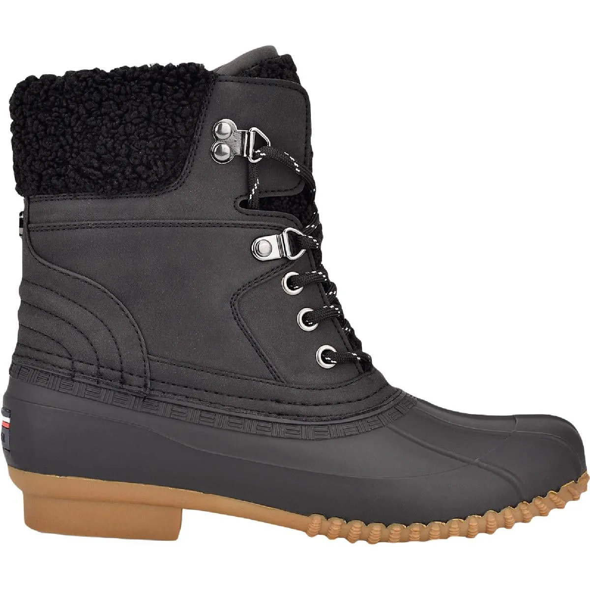 Rinah Womens Ankle Lace Up Rain Boots
